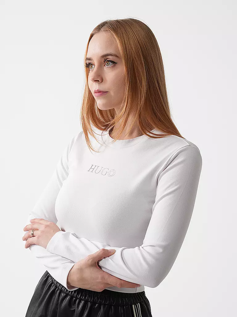HUGO | Langarmshirt DELLA_B | Blanco