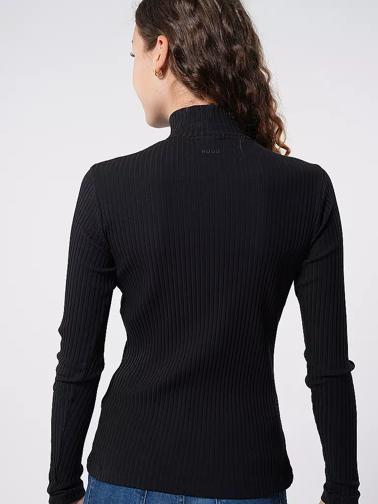 HUGO | Langarmshirt DRIZA | Negro
