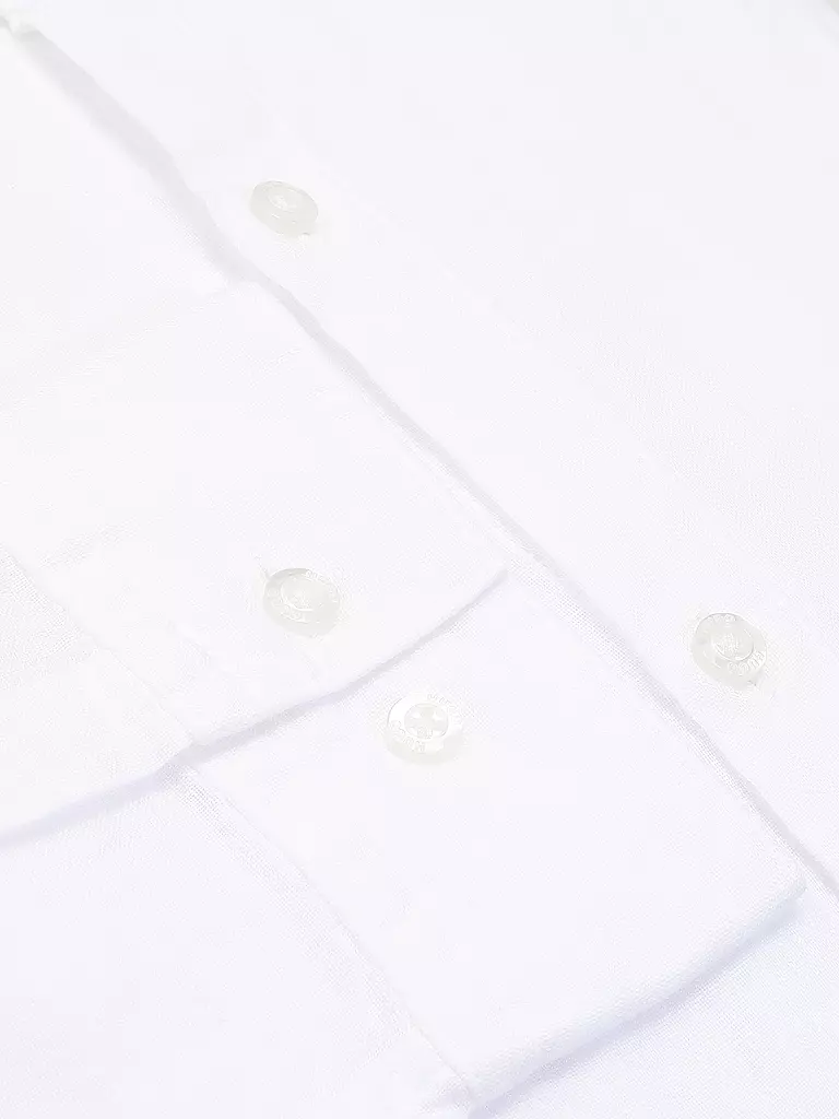HUGO | Leinenhemd Slim Fit ELVORY  | Blanco
