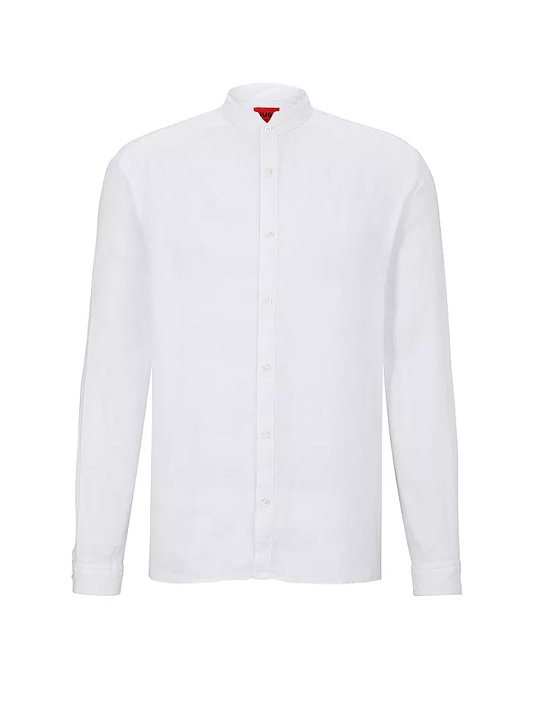 HUGO | Leinenhemd Slim Fit ELVORY  | Blanco
