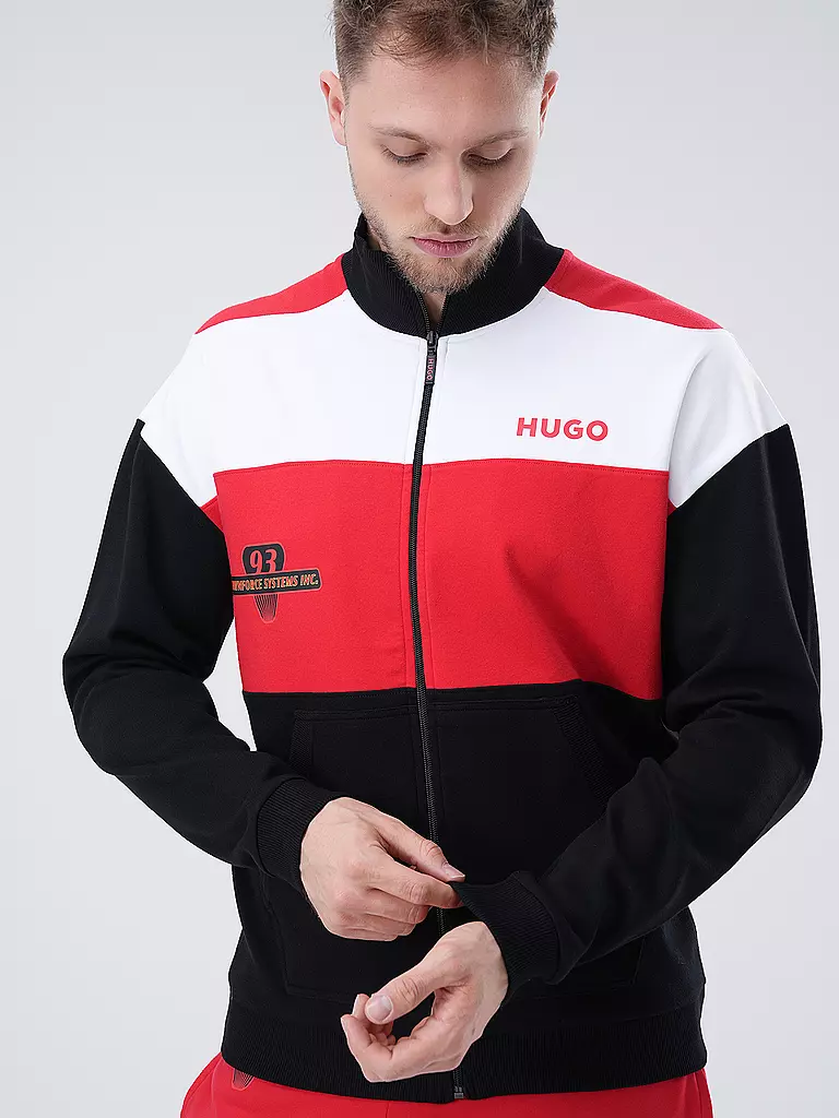 HUGO | Loungewear Jacke  | Negro