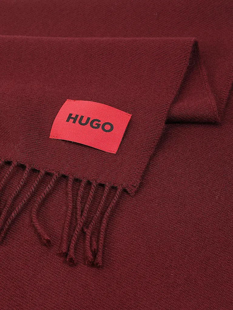 HUGO | Nombre del producto: Bufanda JUSTER | Rojo oscuro
