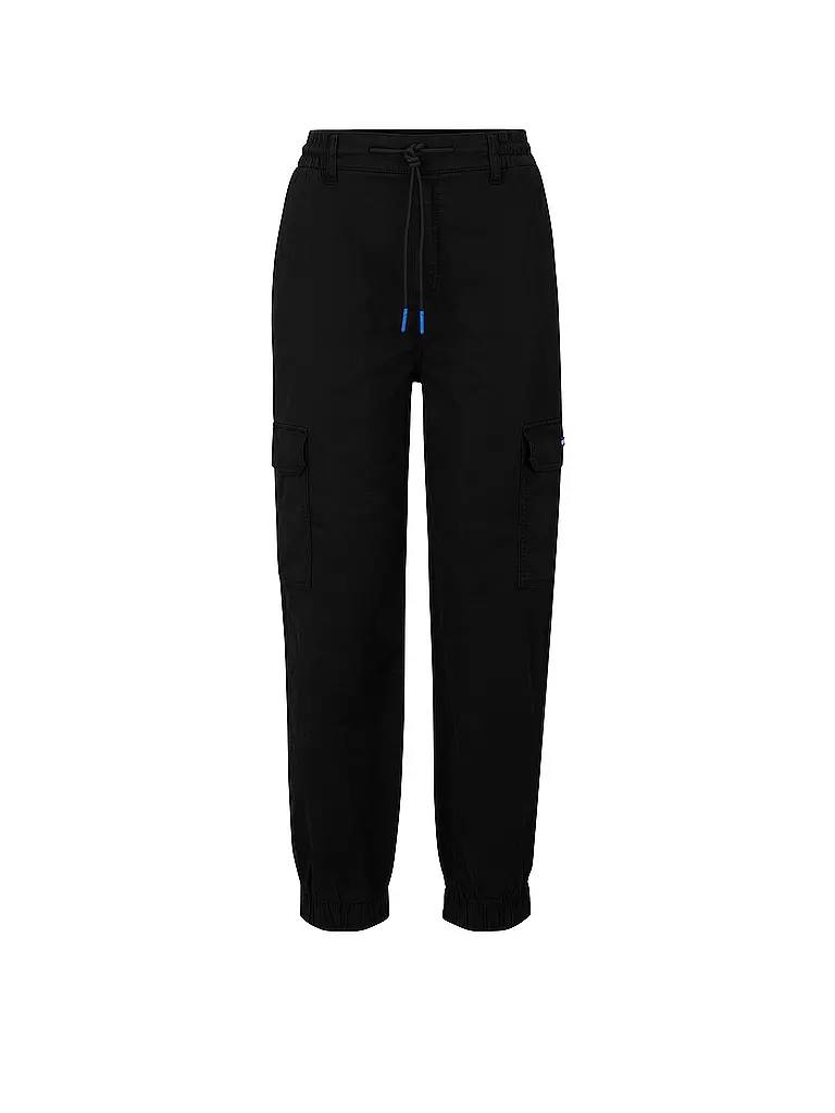 HUGO | Pantalón cargo de corte relajado HISUNE-1-D_B | Negro