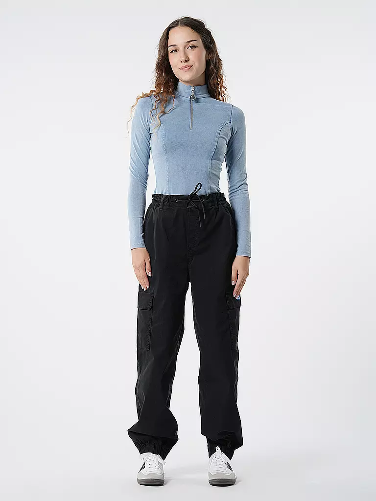 HUGO | Pantalón cargo de corte relajado HISUNE-1-D_B | Negro