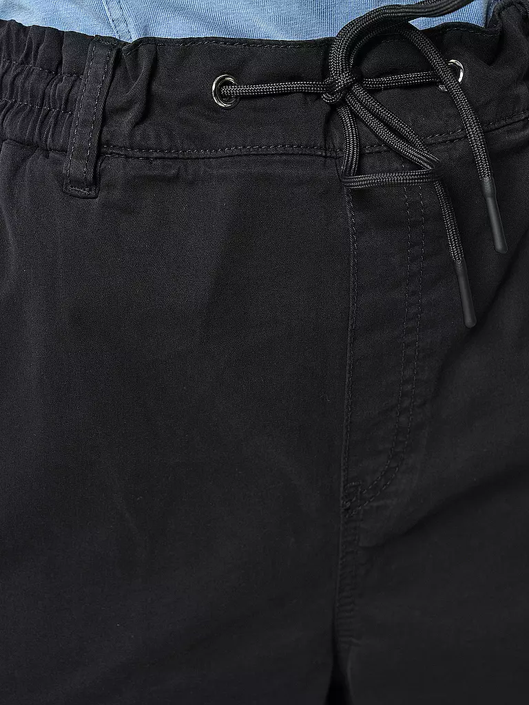 HUGO | Pantalón cargo de corte relajado HISUNE-1-D_B | Negro