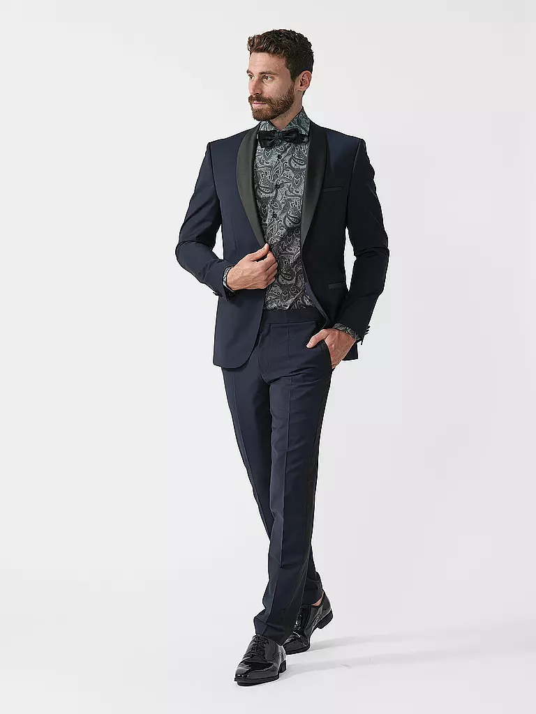 HUGO | Pantalón de traje de esmoquin Slim Fit HESTEN224E1X | blau