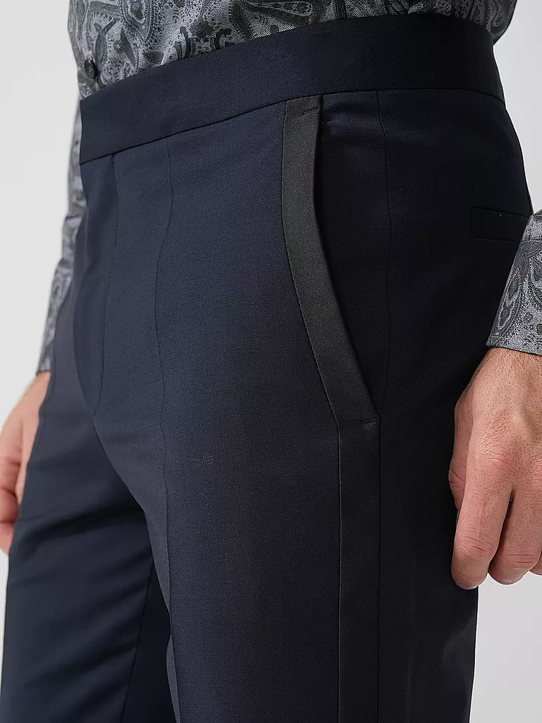 HUGO | Pantalón de traje de esmoquin Slim Fit HESTEN224E1X | blau