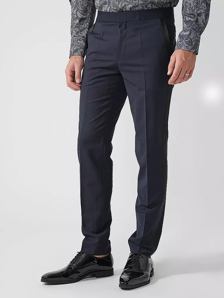 HUGO | Pantalón de traje de esmoquin Slim Fit HESTEN224E1X | blau