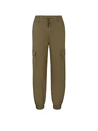 HUGO | Pantalón cargo de corte relajado HISUNE-1-D_B | Oliva
