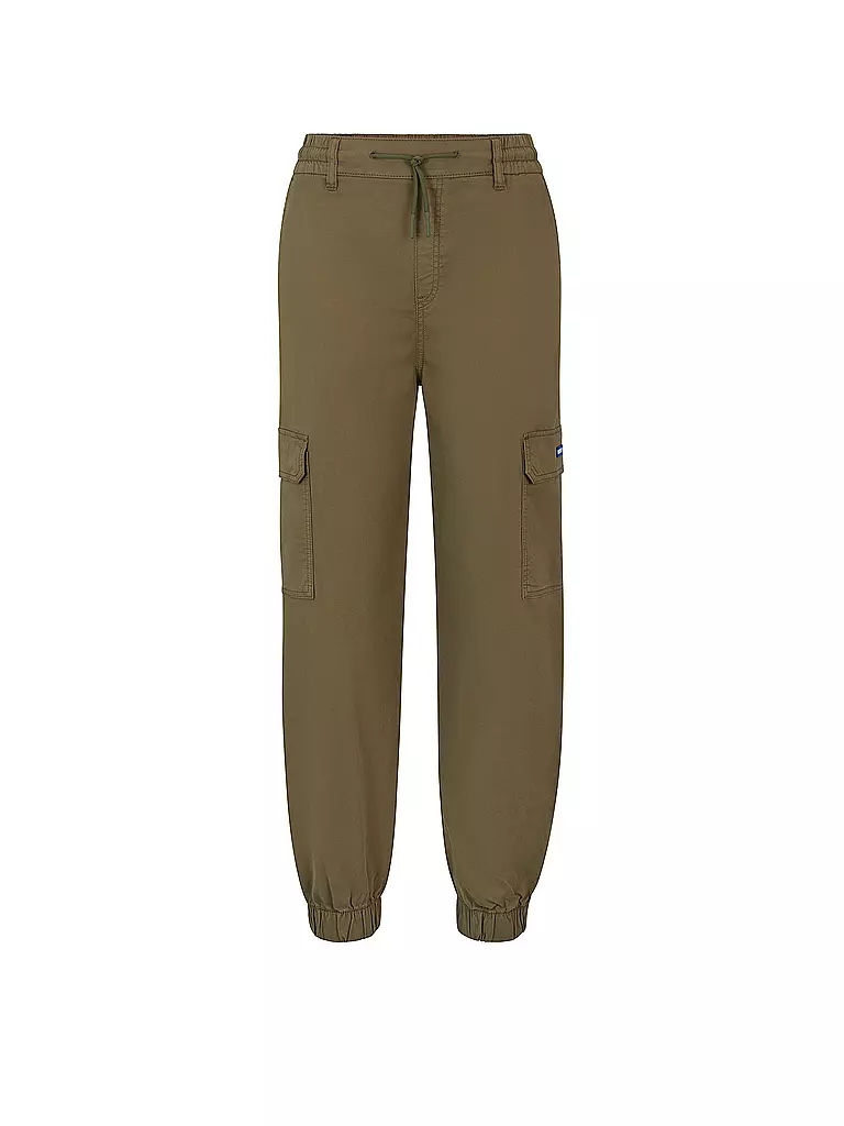 HUGO | Pantalones cargo de corte relajado HISUNE-1-D_B | Oliva