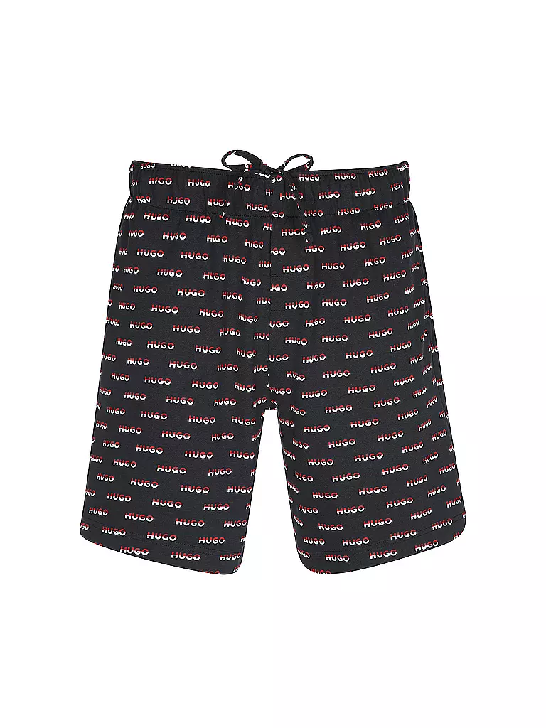 HUGO | Pantalones cortos de estar en casa SPLIT | Negro