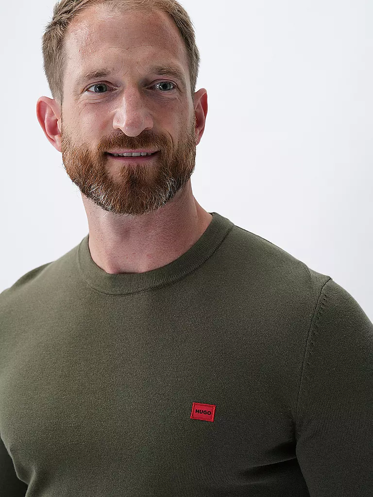 HUGO | Pullover SAN CASSIUS | Oliva