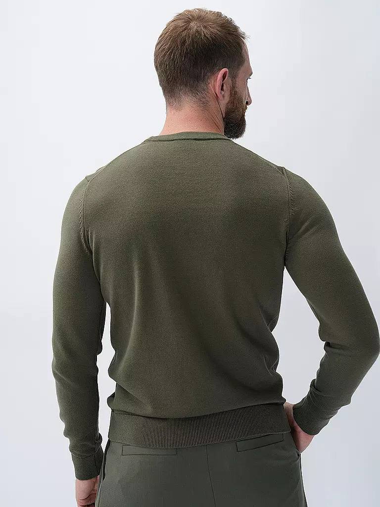 HUGO | Pullover SAN CASSIUS | Oliva