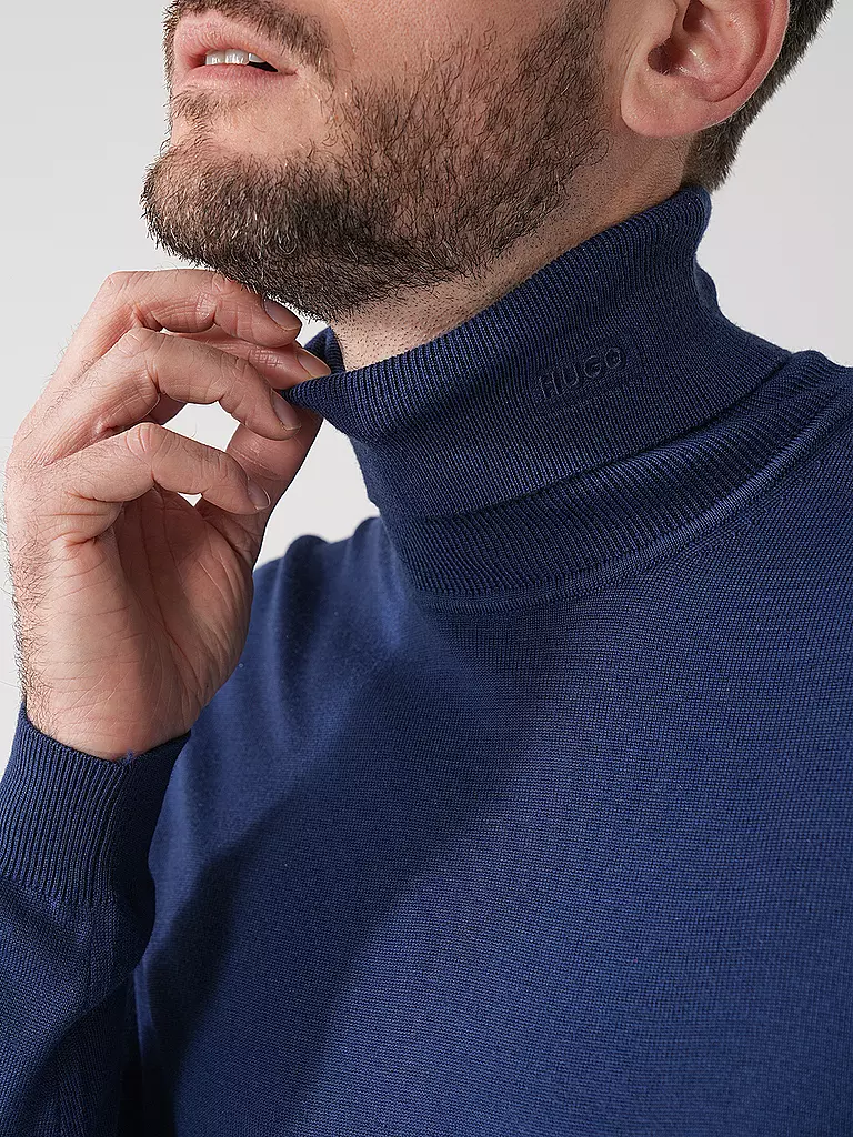 HUGO | Rollkragenpullover SAN THOMAS | Azul