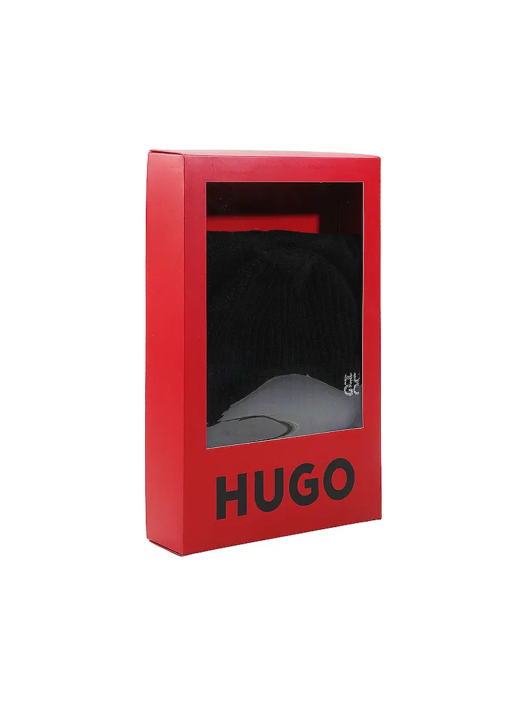 HUGO | Set de regalo gorro y bufanda SARMI | Negro