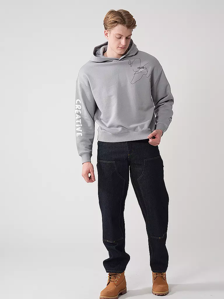 HUGO | Sudadera con capucha - Hoodie | Gris claro