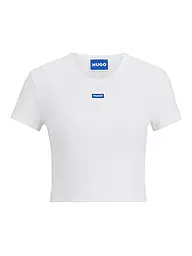 HUGO | Camiseta Cropped Fit | Blanco