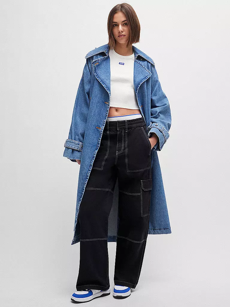 HUGO | T-Shirt Cropped Fit | Blanco