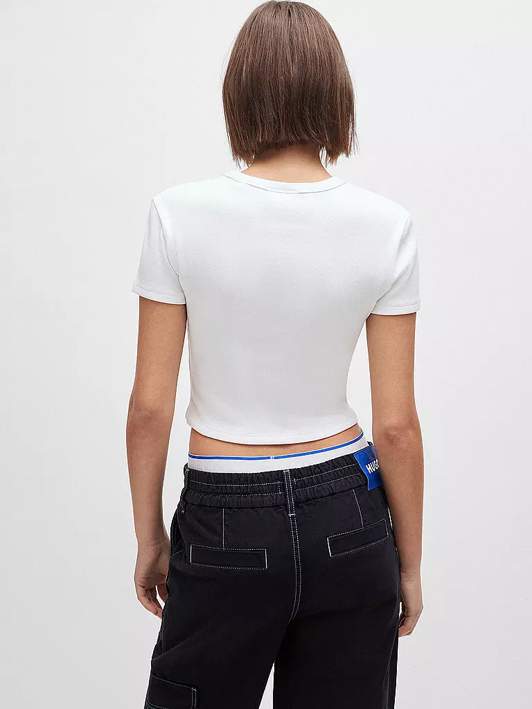 HUGO | T-Shirt Cropped Fit | Blanco