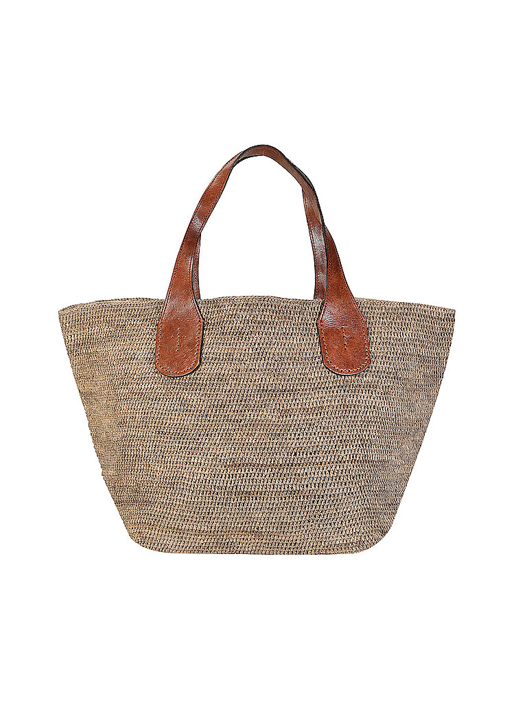 IBELIV Bolso de paja - Shopper TOKYO II marrón