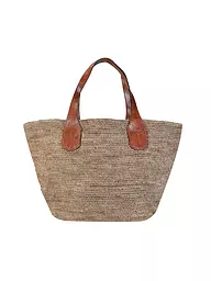 IBELIV | Strohtasche - Shopper TOKYO II | Marrón