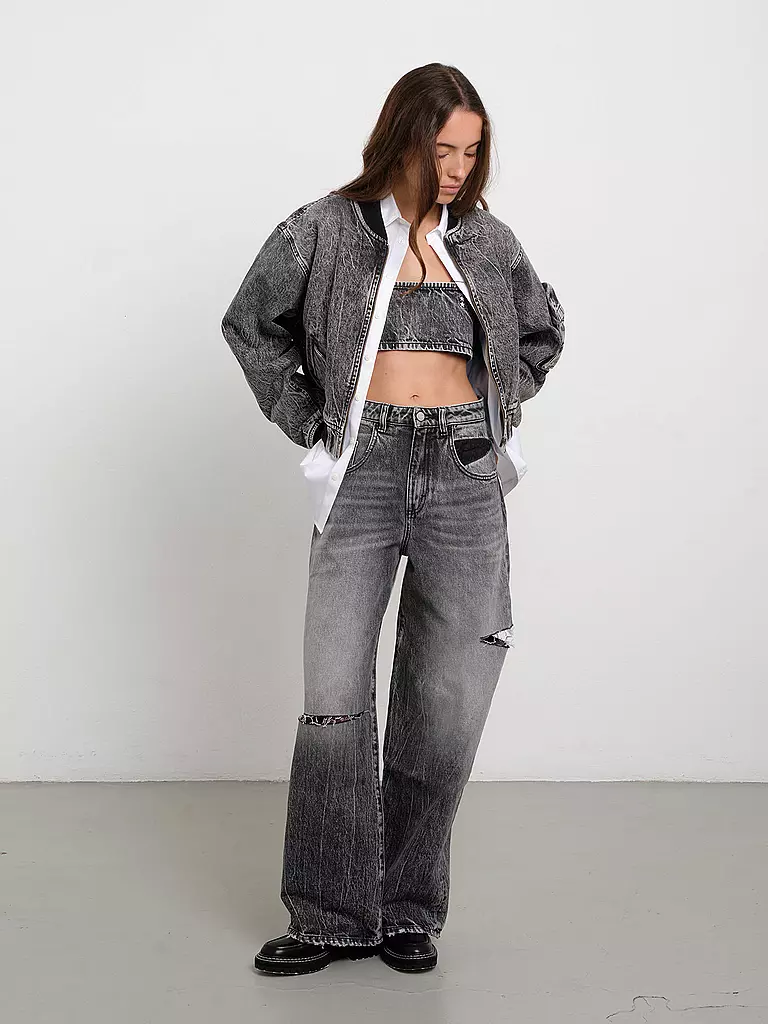 ICON DENIM | Jeans acampanados corte POPPY | Gris