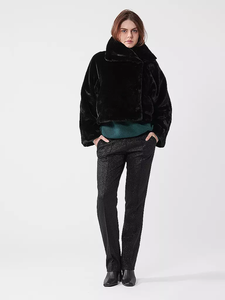 IN WEAR | Chaqueta de aspecto de piel YONEKOIW | Negro