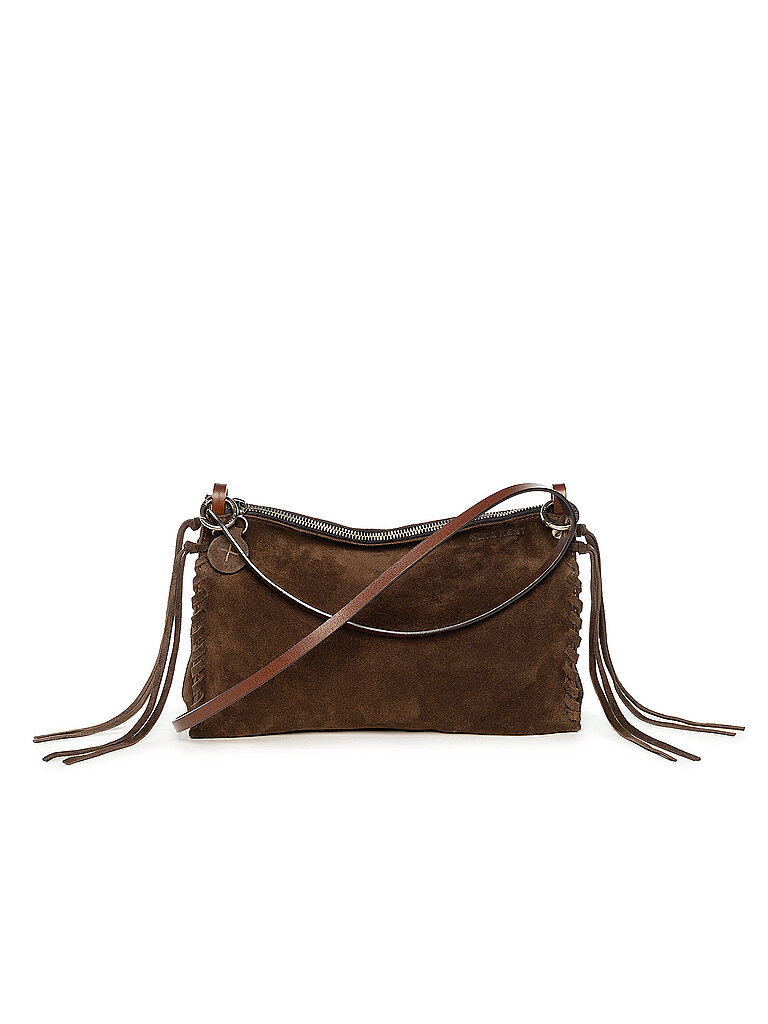 INA KENT Bolso de cuero - Bolso bandolera ORNAMENT ED. 5 SUEDE marrón