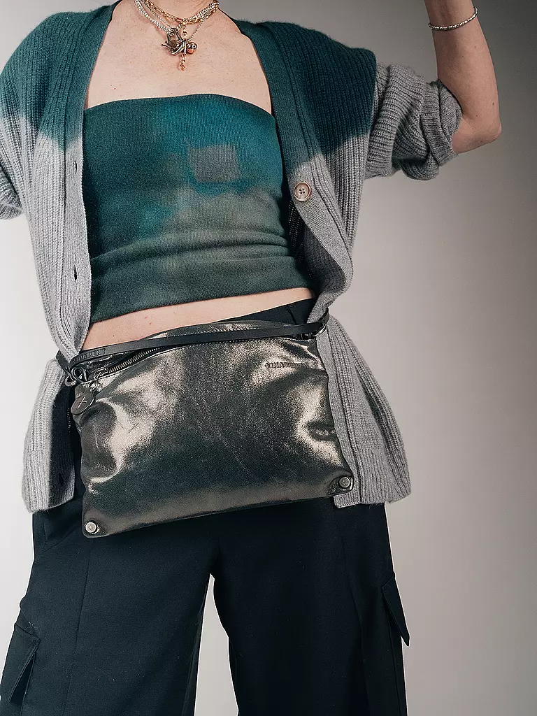 INA KENT | Bolso de cuero - Bandolera MOONLIT Ed. 1 | Gris