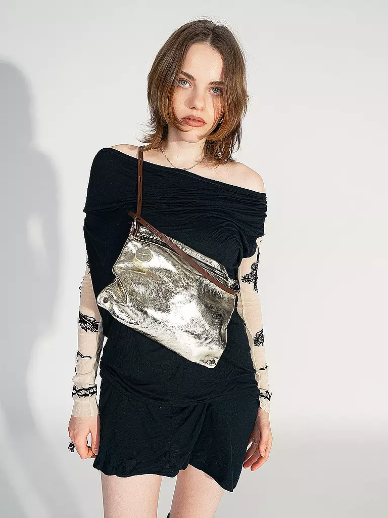 INA KENT | Bolso de cuero - Bandolera MOONLIT Ed. 1 | Oro