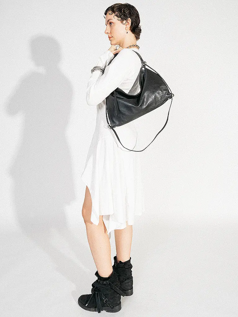 INA KENT | Bolso de cuero - Bolso bandolera DINKUM ed.2 | Negro