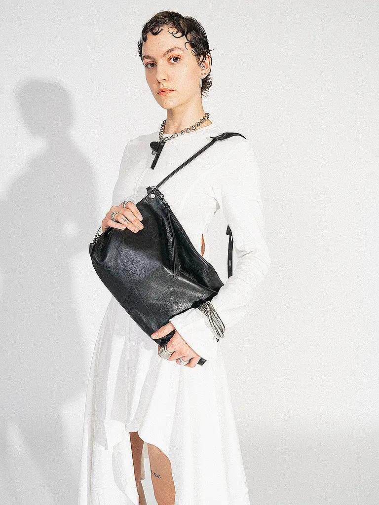 INA KENT | Bolso de cuero - Bolso bandolera DINKUM ed.2 | Negro