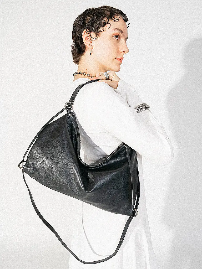 INA KENT | Bolso de cuero - Bolso bandolera DINKUM ed.2 | Negro