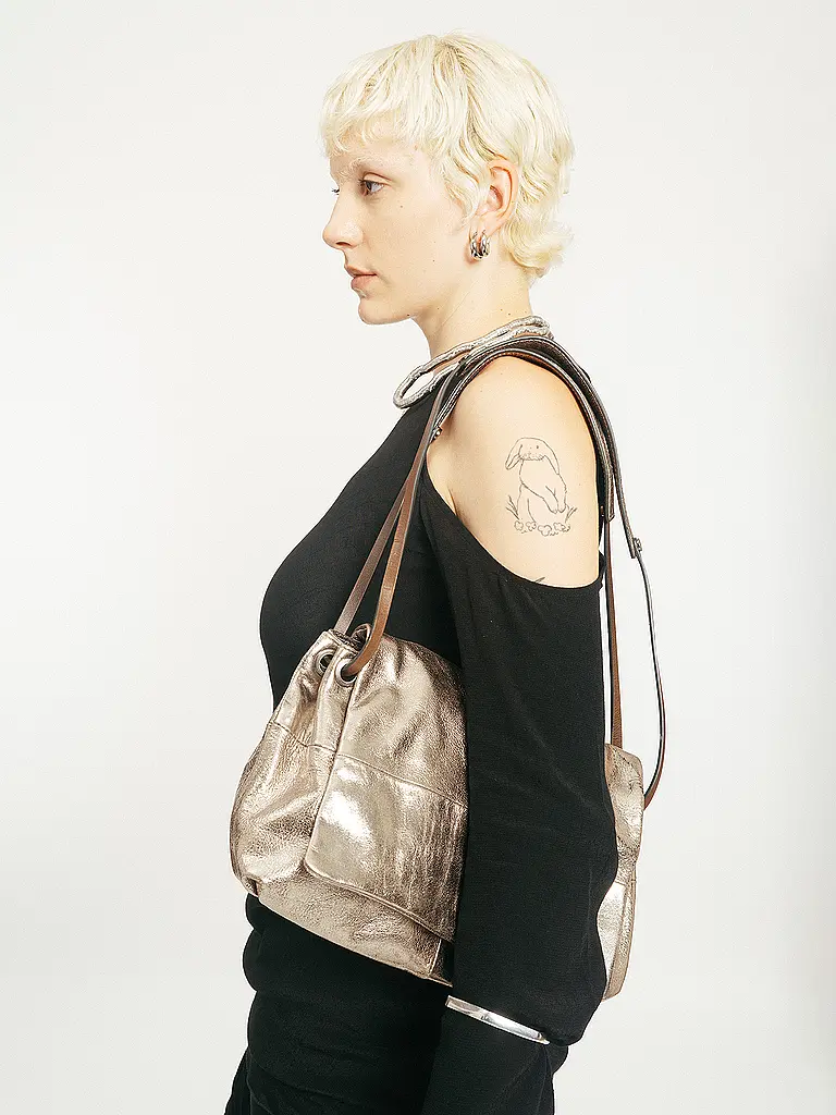 INA KENT | Bolso de cuero - Bolso bandolera EILEEN ED. 1 | Plata