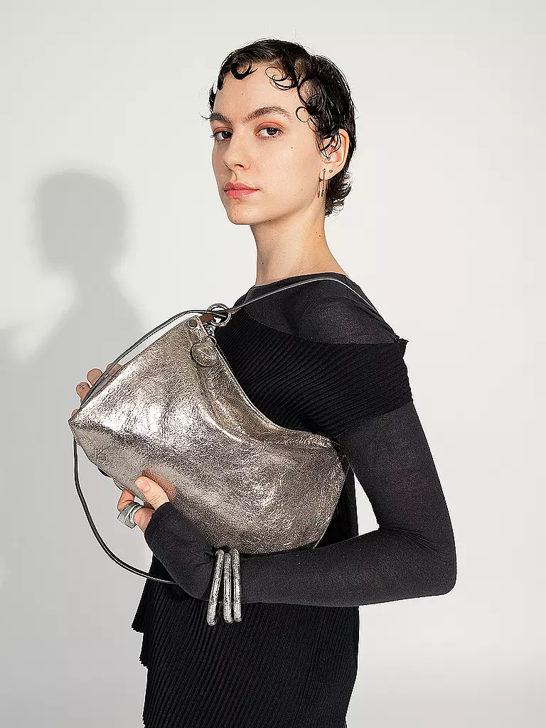 INA KENT | Bolso de cuero - Bolso bandolera ORNAMENT Ed. 2 | Plata