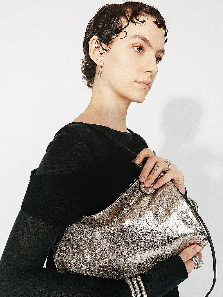 INA KENT | Bolso de cuero - Bolso bandolera ORNAMENT Ed. 2 | Plata