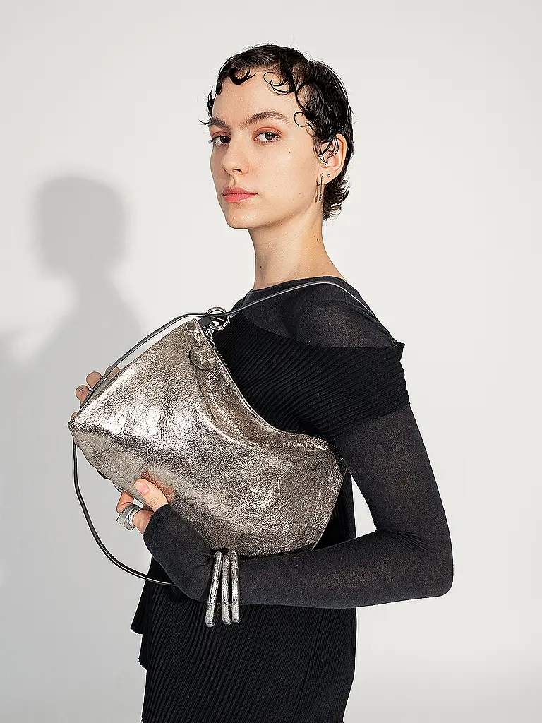 INA KENT | Bolso de cuero - Bolso bandolera ORNAMENT Ed. 2 | Plata