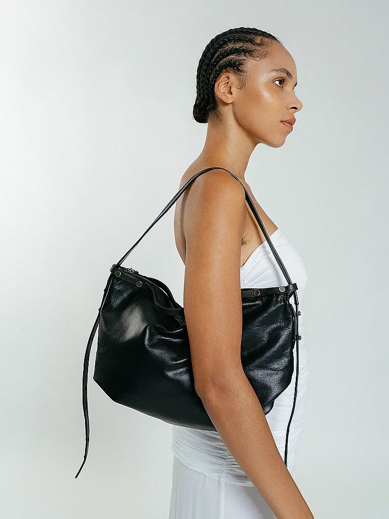 INA KENT | Bolso de cuero - Bolso bandolera ROVE Ed. 1 | Negro