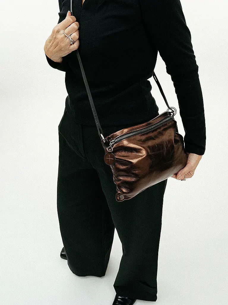 INA KENT | Ledertasche - Umhängetasche MOONLIT ed.1 | Marrón