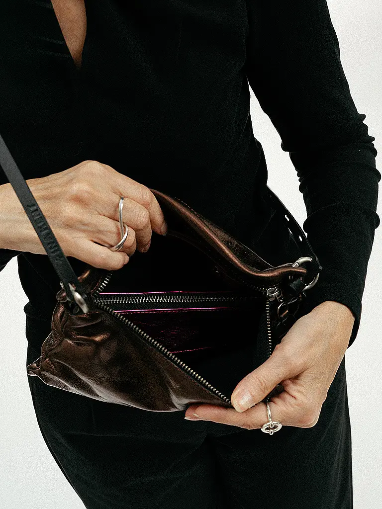 INA KENT | Ledertasche - Umhängetasche MOONLIT ed.1 | Marrón