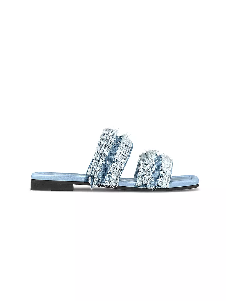 INUIKII | Pantoletten FRINGES JEANS | Azul claro