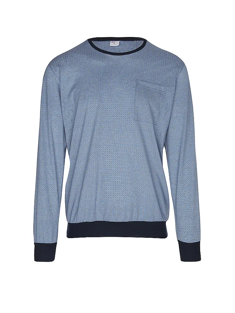 ISA | Nombre del producto: Pijama
Marca: ISA
Color: azul
Categorías: Moda, Hombre

Largo de manga: Manga larga
Escote: Cuello redondo
Material: Algodón
Diseño: Minimalista, Estampado
Detalles: Bolsillos de hendidura | Azul