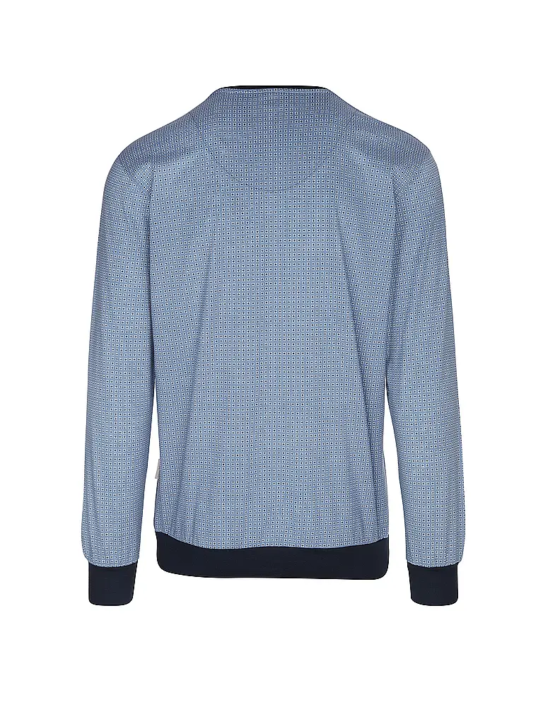 ISA | Nombre del producto: Pijama
Marca: ISA
Color: azul
Categorías: Moda, Hombre

Largo de manga: Manga larga
Escote: Cuello redondo
Material: Algodón
Diseño: Minimalista, Estampado
Detalles: Bolsillos de hendidura | Azul