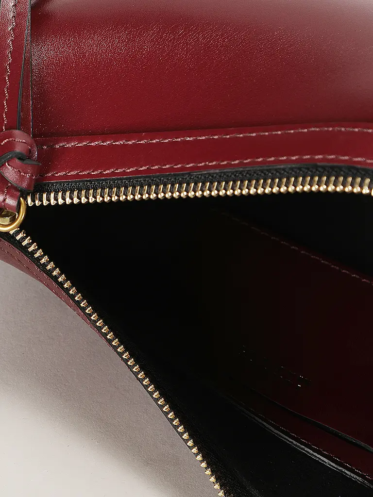 ISABEL MARANT | Bolso de cuero - Bolso de hombro OSKAN MOON | Rojo oscuro