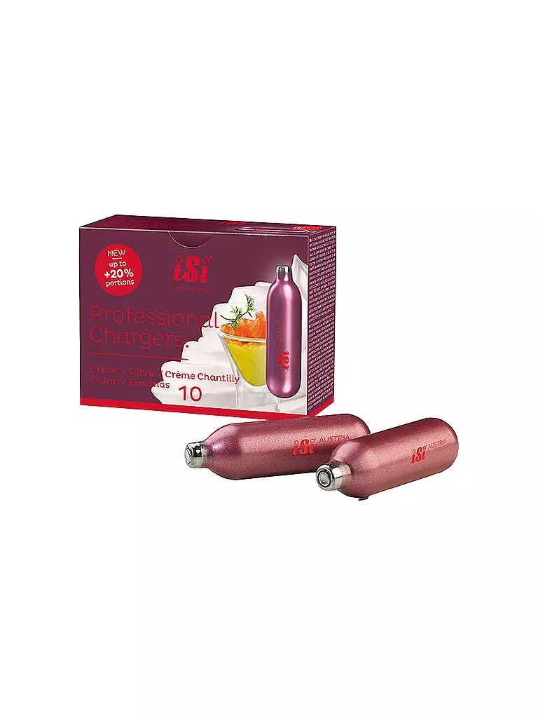 ISI | Cápsulas de nata Professional Chargers 10 unidades | Rosa
