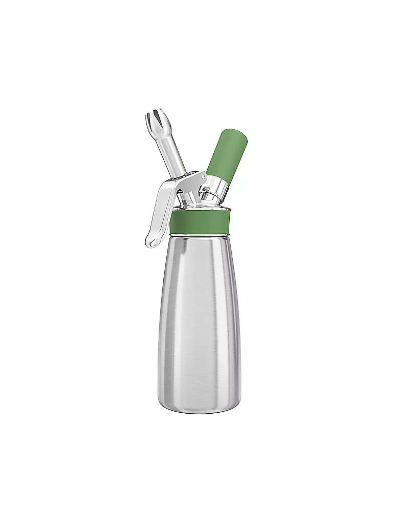 ISI | Sifón para nata GREEN WHIP ECO 0,5l Acero inoxidable / Verde | silber