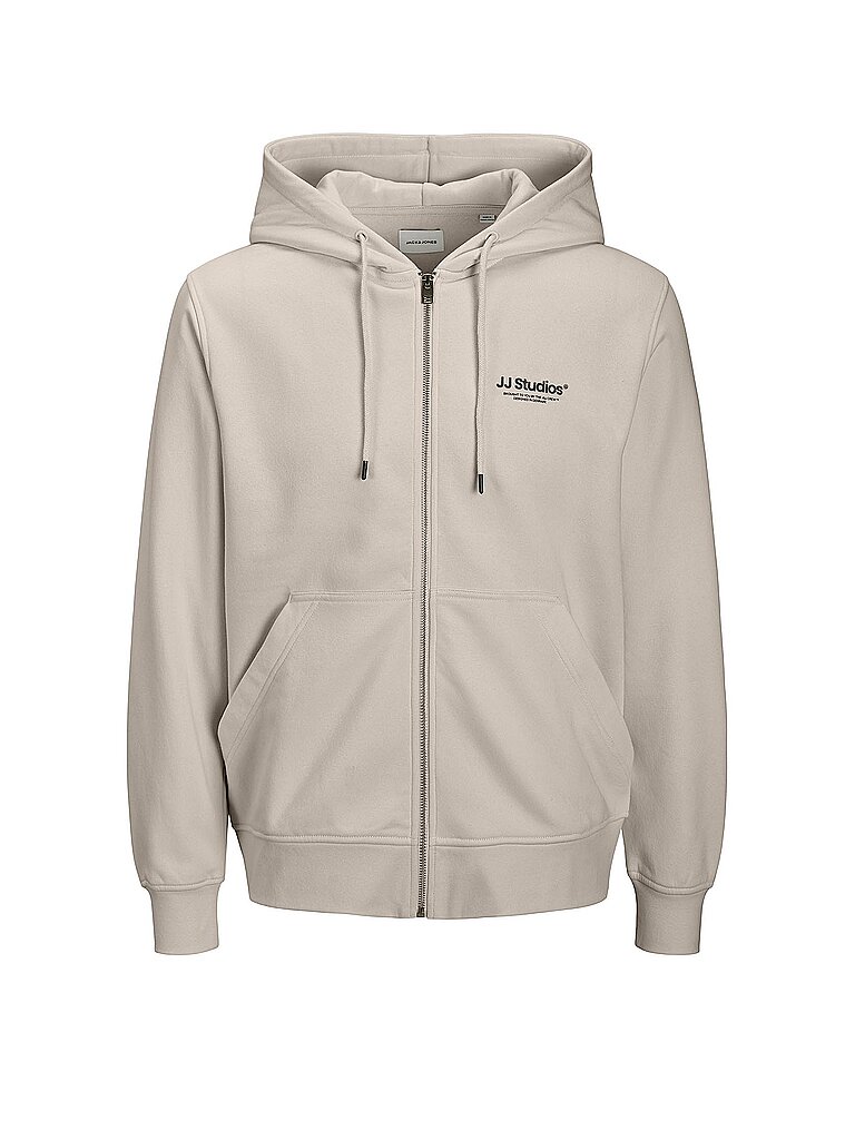 Sudadera con cremallera crema S
