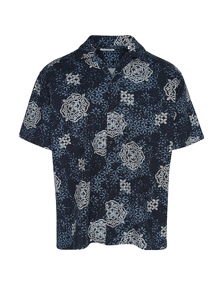 Camisa JJALFREDO SLUB RESORT azul oscuro XL