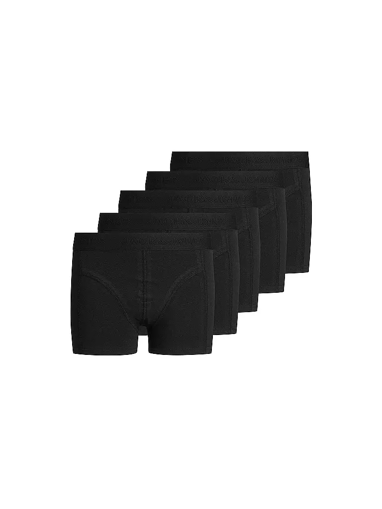 JACK & JONES | Boxershorts para niño, paquete de 5 | Negro