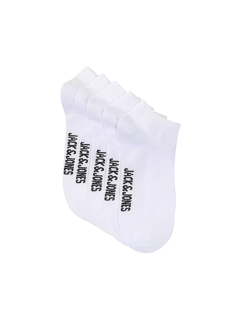 JACK & JONES | Calcetines de deporte para niño, paquete de 5 JACDONGO blanco/blanco - w | Blanco